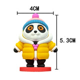 Maxbell Mini Desk Statue Doll Sculpture Tabletop Centerpiece Home Miniature Figurine Yellow Coat