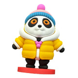 Maxbell Mini Desk Statue Doll Sculpture Tabletop Centerpiece Home Miniature Figurine Yellow Coat