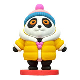 Maxbell Mini Desk Statue Doll Sculpture Tabletop Centerpiece Home Miniature Figurine Yellow Coat