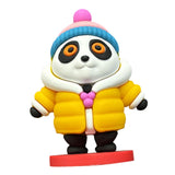 Maxbell Mini Desk Statue Doll Sculpture Tabletop Centerpiece Home Miniature Figurine Yellow Coat