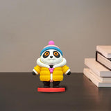 Maxbell Mini Desk Statue Doll Sculpture Tabletop Centerpiece Home Miniature Figurine Yellow Coat