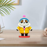 Maxbell Mini Desk Statue Doll Sculpture Tabletop Centerpiece Home Miniature Figurine Yellow Coat