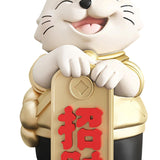Maxbell Lucky Cat Statue Resin Sculpture Dining Room Mascot Cat Fortune Cat Figurine