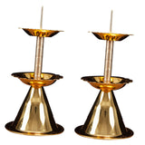 Maxbell 2x Buddhist Tealight Candle Holders Candelabra Home Dinner Metal Candlestick
