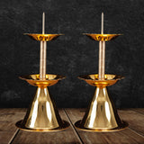 Maxbell 2x Buddhist Tealight Candle Holders Candelabra Home Dinner Metal Candlestick