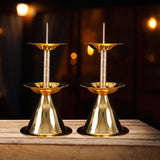 Maxbell 2x Buddhist Tealight Candle Holders Candelabra Home Dinner Metal Candlestick