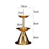 Maxbell 2x Buddhist Tealight Candle Holders Candelabra Home Dinner Metal Candlestick