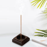 Maxbell Square Incense Burner Geometric Censer Hotel Wooden Incense Holder for Stick