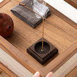 Maxbell Square Incense Burner Geometric Censer Hotel Wooden Incense Holder for Stick