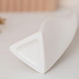 Maxbell 3x Plant Pot Slender Geometric Planter Farmhouse Ceramic Twisted Flower Vase White