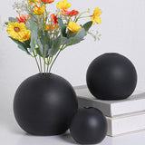 Maxbell Plant Pot Holder Planter Bookshelf Home Flower Pot Ceramic Round Flower Vase 11cmx10.5cm