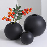Maxbell Plant Pot Holder Planter Bookshelf Home Flower Pot Ceramic Round Flower Vase 11cmx10.5cm