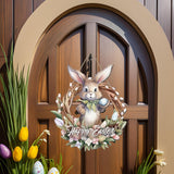 Maxbell Easter Day Hanging Sign Outdoor Wall Plaque for Spring Summer Wall Farmhouse