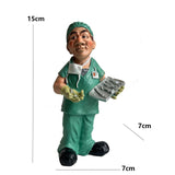 Maxbell Resin Figure Statue Person Sculpture Bedroom Cabinet People Worker Figurine