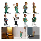 Maxbell Resin Figure Statue Person Sculpture Bedroom Cabinet People Worker Figurine