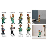 Maxbell Resin Figure Statue Person Sculpture Bedroom Cabinet People Worker Figurine