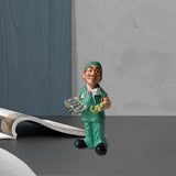 Maxbell Resin Figure Statue Person Sculpture Bedroom Cabinet People Worker Figurine