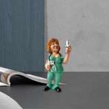 Maxbell Resin Figure Statue Person Sculpture Bedroom Cabinet People Worker Figurine