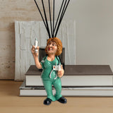 Maxbell Resin Figure Statue Person Sculpture Bedroom Cabinet People Worker Figurine