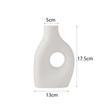 Maxbell Ceramic Geometric Flower Vase Abstract Vase Entryway Decors Plant Pot Holder Style A