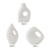 Maxbell Ceramic Geometric Flower Vase Abstract Vase Entryway Decors Plant Pot Holder Style A