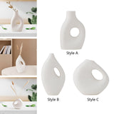 Maxbell Ceramic Geometric Flower Vase Abstract Vase Entryway Decors Plant Pot Holder Style A