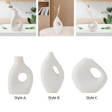 Maxbell Ceramic Geometric Flower Vase Abstract Vase Entryway Decors Plant Pot Holder Style A