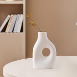 Maxbell Ceramic Geometric Flower Vase Abstract Vase Entryway Decors Plant Pot Holder Style A