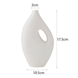 Maxbell Ceramic Geometric Flower Vase Abstract Vase Entryway Decors Plant Pot Holder Style B