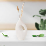 Maxbell Ceramic Geometric Flower Vase Abstract Vase Entryway Decors Plant Pot Holder Style B