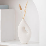 Maxbell Ceramic Geometric Flower Vase Abstract Vase Entryway Decors Plant Pot Holder Style B