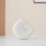 Maxbell Ceramic Geometric Flower Vase Abstract Vase Entryway Decors Plant Pot Holder Style C