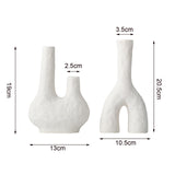 Maxbell 2Pcs Plant Pot Holder Abstract Vase Indoor Entryway Desk Ceramic Flower Vase