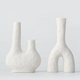 Maxbell 2Pcs Plant Pot Holder Abstract Vase Indoor Entryway Desk Ceramic Flower Vase