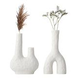 Maxbell 2Pcs Plant Pot Holder Abstract Vase Indoor Entryway Desk Ceramic Flower Vase