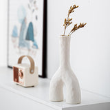 Maxbell 2Pcs Plant Pot Holder Abstract Vase Indoor Entryway Desk Ceramic Flower Vase