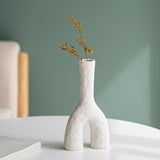 Maxbell 2Pcs Plant Pot Holder Abstract Vase Indoor Entryway Desk Ceramic Flower Vase