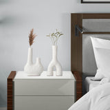 Maxbell 2Pcs Plant Pot Holder Abstract Vase Indoor Entryway Desk Ceramic Flower Vase