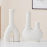 Maxbell 2Pcs Plant Pot Holder Abstract Vase Indoor Entryway Desk Ceramic Flower Vase