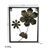 Maxbell Floral Wall Sculpture Hanging Ornament Farmhouse Flower Metal Wall Art Decor
