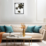Maxbell Floral Wall Sculpture Hanging Ornament Farmhouse Flower Metal Wall Art Decor