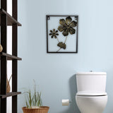 Maxbell Floral Wall Sculpture Hanging Ornament Farmhouse Flower Metal Wall Art Decor