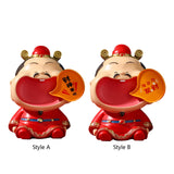 Maxbell Chinese God of Wealth Statue Cai Shen Shop Sculpture God of Fortune Figurine Style A