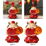 Maxbell Chinese God of Wealth Statue Cai Shen Shop Sculpture God of Fortune Figurine Style A