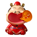 Maxbell Chinese God of Wealth Statue Cai Shen Shop Sculpture God of Fortune Figurine Style B