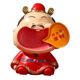 Maxbell Chinese God of Wealth Statue Cai Shen Shop Sculpture God of Fortune Figurine Style B