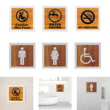 Maxbell Toilet Door Sign Prompt Sign Bathroom Sign for Public Place Bathroom Office