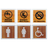 Maxbell Toilet Door Sign Prompt Sign Bathroom Sign for Public Place Bathroom Office