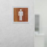 Maxbell Toilet Door Sign Prompt Sign Bathroom Sign for Public Place Bathroom Office