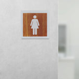 Maxbell Toilet Door Sign Prompt Sign Bathroom Sign for Public Place Bathroom Office